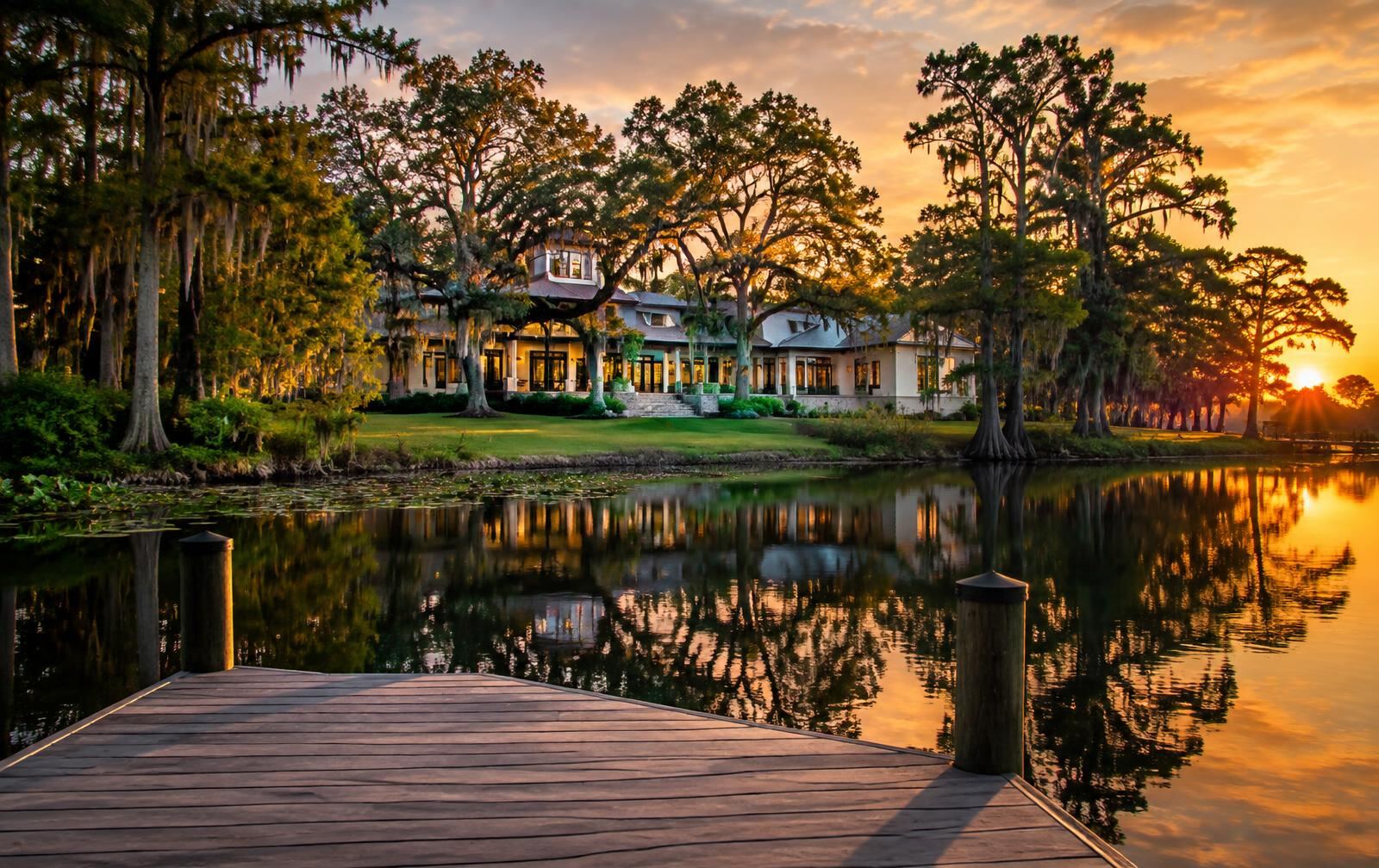 Representative central Florida lake at sunset